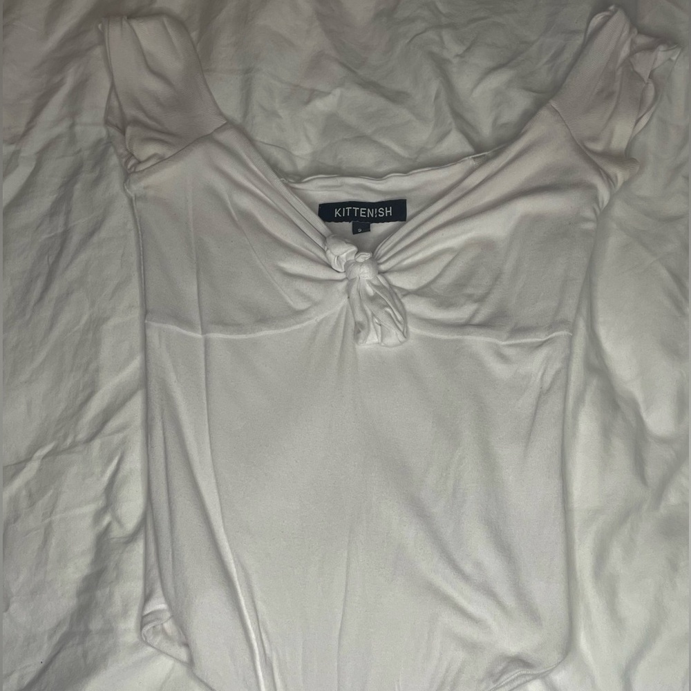Kittenish White Bodysuit